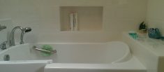 Walk-In Bathtub Installation With Inset Wall Box
